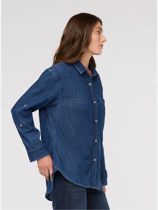 DU/ER Tops - BNWT DU/ER Dark Blue Denim Button-Down Shirt